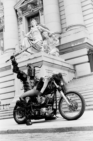 Michael Saint on Motorcycle on Wallstreet by Doris Kloster